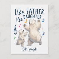 Wie Vater wie Tochter Funny Vater Polar Bär