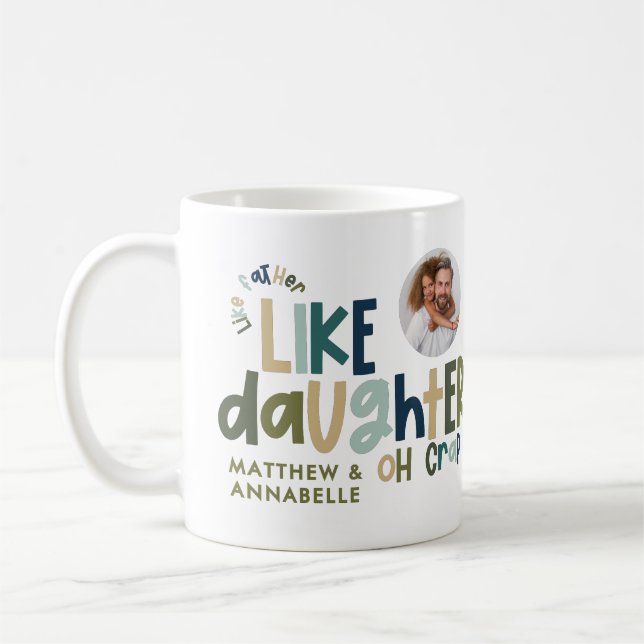 Wie Vater wie Tochter lustiges Foto Kaffeetasse (Links)