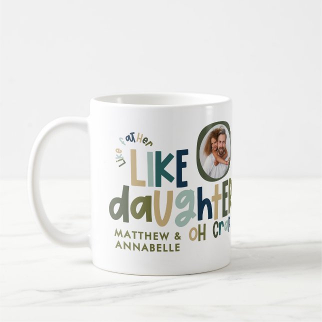 Wie Vater wie Tochter lustiges Foto Kaffeetasse (Links)
