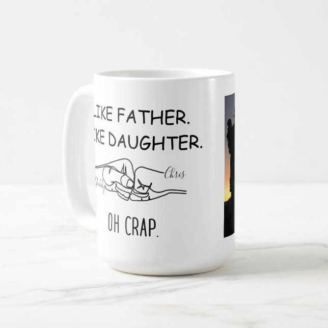 Wie Vater wie Tochter/Sohn Faustbummel Kaffeetasse (Vorderseite Links)