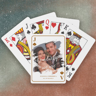 Wie viel Glück wir haben Benutzerdefiniertes Foto- Spielkarten