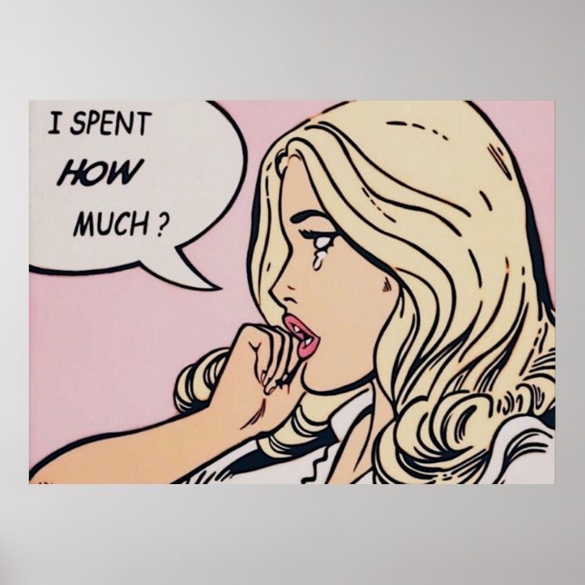 Wie viel ich ausgegeben habe poster (Vorne)