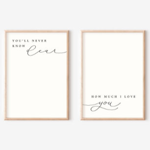 Wie viel ich Liebe Sie lullaby Kinderzimmer Dekora Poster