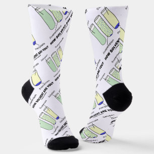 Wie viel Lösungsmittel hast du? Chemie-Spaß Socken