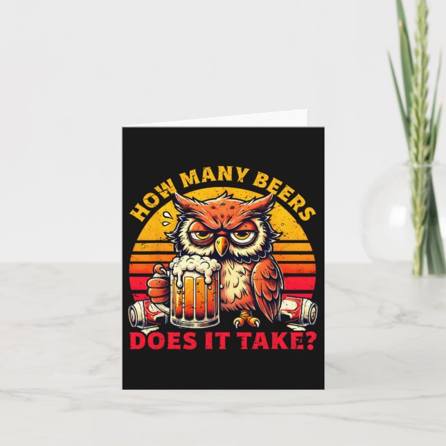 Wie viele Biere braucht es zum Trinken von sonnige Karte (Vorderseite)