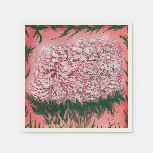 Wie viele Blumen Serviette (Vorderseite)