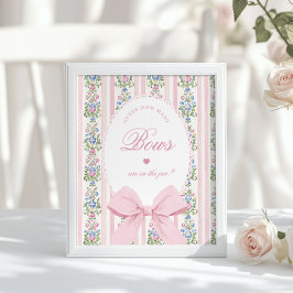 Wie viele Bows, die das Spiel gucken Coquette Bow Poster