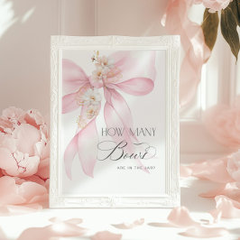 Wie viele Boys Blush Pink Babydusche Poster