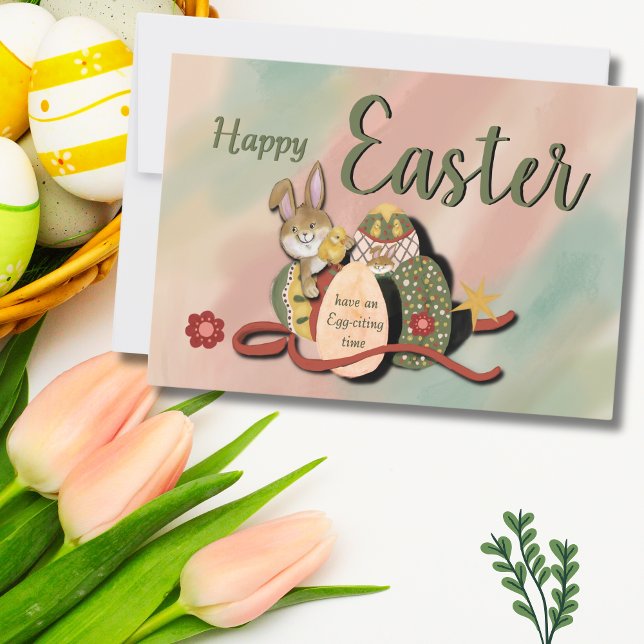 Wie viele Brötchen und Hühner ? Feiertagskarte (How many bunnies and chickens _ holiday card )