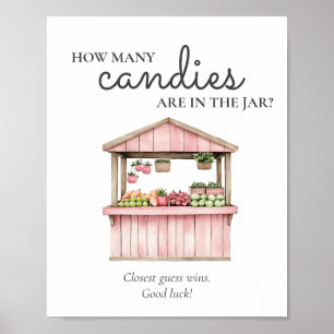 Wie viele Candies-Bauer vermarkten Baby Girl Dusch Poster