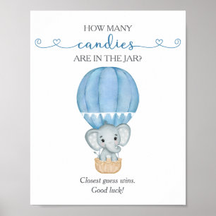 Wie viele Candies Blue Elephant Baby Showspiele Poster