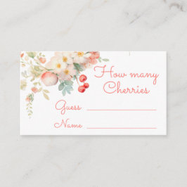 Wie viele Cherries Cherry Blossom Baby Showspiel Begleitkarte