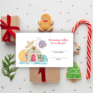 Wie viele Cookies Spiel - Gingerbread House Begleitkarte