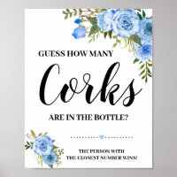 Wie viele Corks Brautparty Blue Floral-Spielzeiche