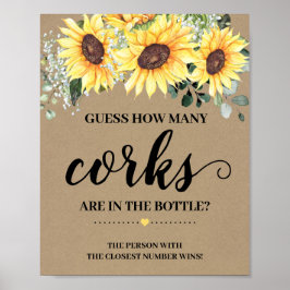 Wie viele Corks Grünpflanzen Sonnenblumen Dusche S Poster