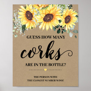 Wie viele Corks Grünpflanzen Sonnenblumen Dusche S Poster