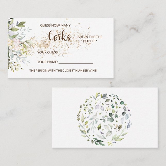 Wie viele Corks Kräuterspiel-Brautparty-Karten Platzkarte (Vorne/Hinten)