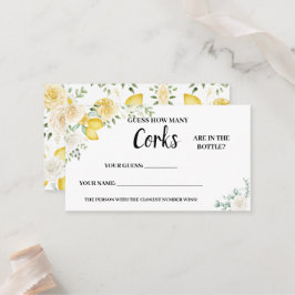 Wie viele Corks Lemons & Rose Brautparty Game P Platzkarte