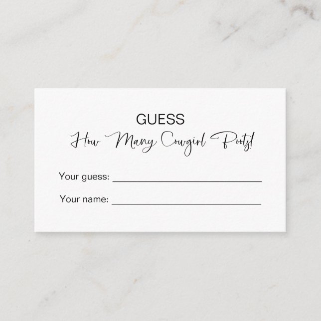 Wie viele Cowgirl Stiefel! Brautparty Begleitkarte (Vorderseite)