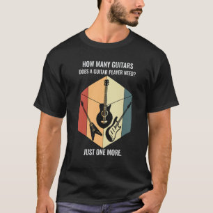 Wie viele Gitarren für Männer Gitarristen Musik Vi T-Shirt