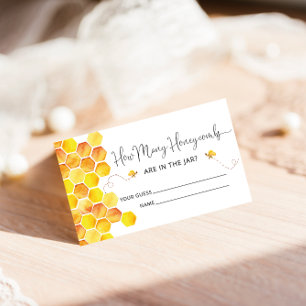 Wie viele Honeycombs Baby Duschspielkarte Begleitkarte