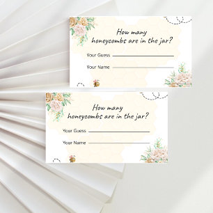 Wie viele Honeycombs Baby Duschspielkarte Begleitkarte