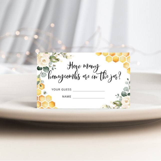Wie viele Honeycombs Baby Duschspielkarte Begleitkarte (Von Creator hochgeladen)