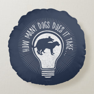Wie viele Hunde braucht es? Runde Kissen