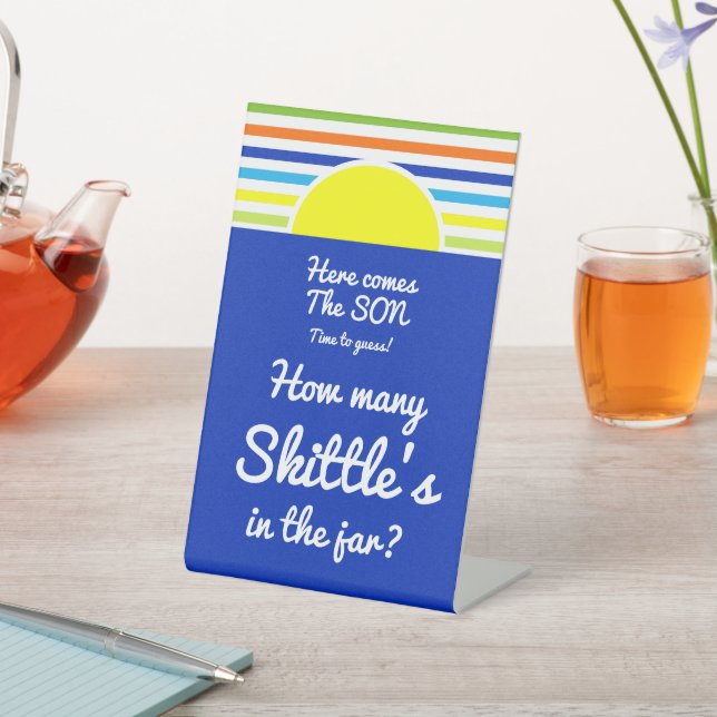 Wie viele im Jar Baby Shower Game Sockelschild (In SItu)