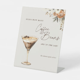 Wie viele Kaffeebohnen Espresso Martini Dusche Sockelschild