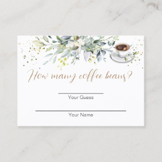 Wie viele Kaffeebohnen Spielkarte Platzkarte