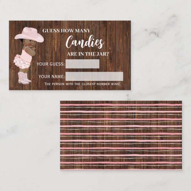 Wie viele Kanadier OM Cowgirl Baby Shooting Game C Platzkarte (Vorne/Hinten)