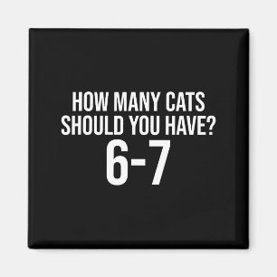 Wie viele Katzen sollten Sie haben 6-7 Lustige 67  Magnet