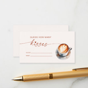 Wie viele Kisses Brautparty Game Begleitkarte