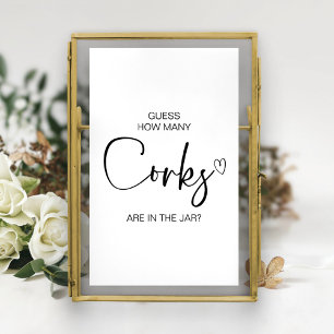 Wie viele Korken befinden sich im Jar Sign Brautpa Poster