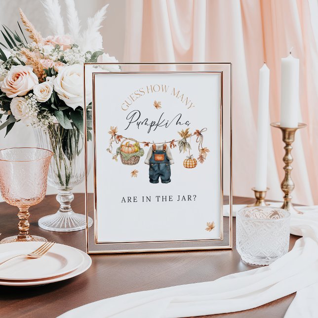 Wie viele Kürbis in Jar Rustic Baby Dusche Poster (Von Creator hochgeladen)