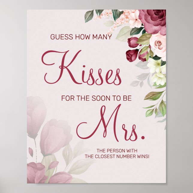 Wie viele Küsse für bald Frau Dusche Spiel Pos Poster (Vorne)