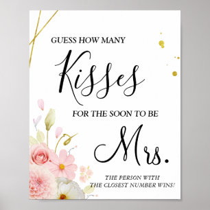 Wie viele Küsse für bald Frau Dusche Spiel Poster