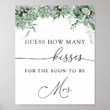 Wie viele Küsse für den Bald zu Frau Sign