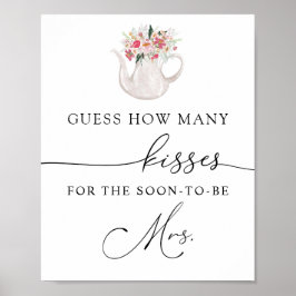 Wie viele Küsse für den Bald zu Frau Sign Poster