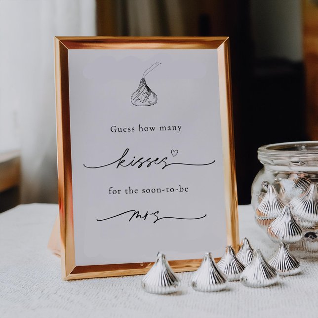 Wie viele Küsse für den Bald zu Frau Sign Poster (Von Creator hochgeladen)