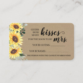 Wie viele Küsse für den Bald zu Mrs. Spielkarte Platzkarte