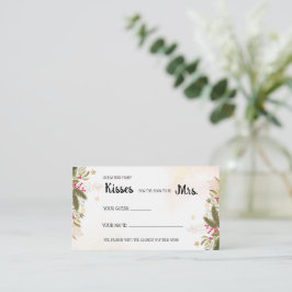 Wie viele Küsse für Mrs. Christmas Shower Game Pla Platzkarte