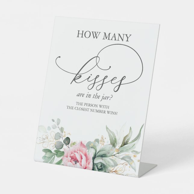 Wie viele Küsse sind im Glas? Sockelschild (Vorderseite)