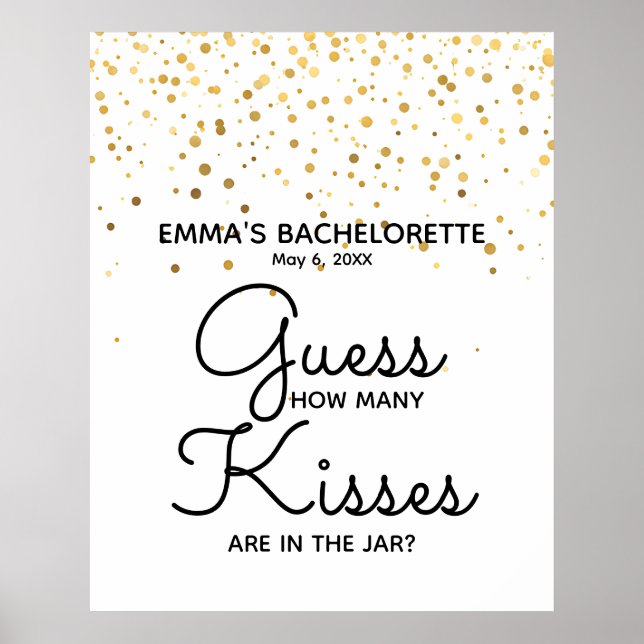 Wie viele Küsse sind in der Duschbox? Poster (Vorne)