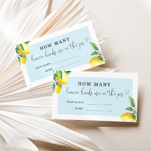 Wie viele Lemonköpfe Umschließkarte Begleitkarte