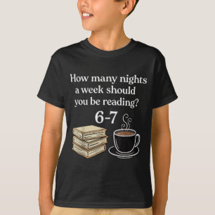 Wie viele Nächte 6 7 Meme Lustig Lesebuchliebhaber T-Shirt