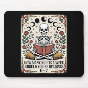 Wie viele Nächte Lesememe 6 7 Lustiger Bücherliebh Mousepad