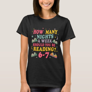 Wie viele Nächte lesen 67 Meme sechs sieben Lehrer T-Shirt