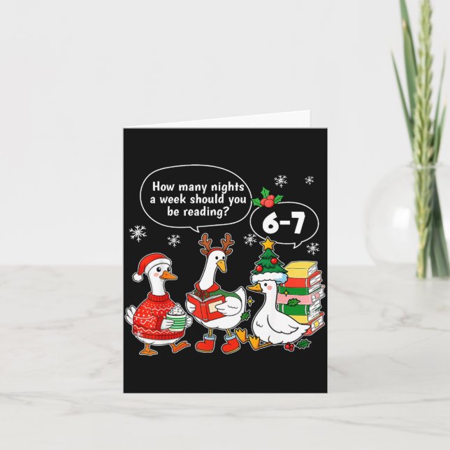 Wie viele Nächte pro Woche sollten Sie 6-7 X lesen Karte (Vorderseite)